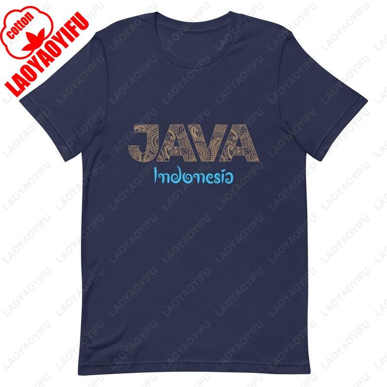 Indonesian Batik TShirt Java Gift Souvenir Jakarta Travel Shirt Summer Casual Fashion Unisex Streetwear Comfort Soft Cotton Tee