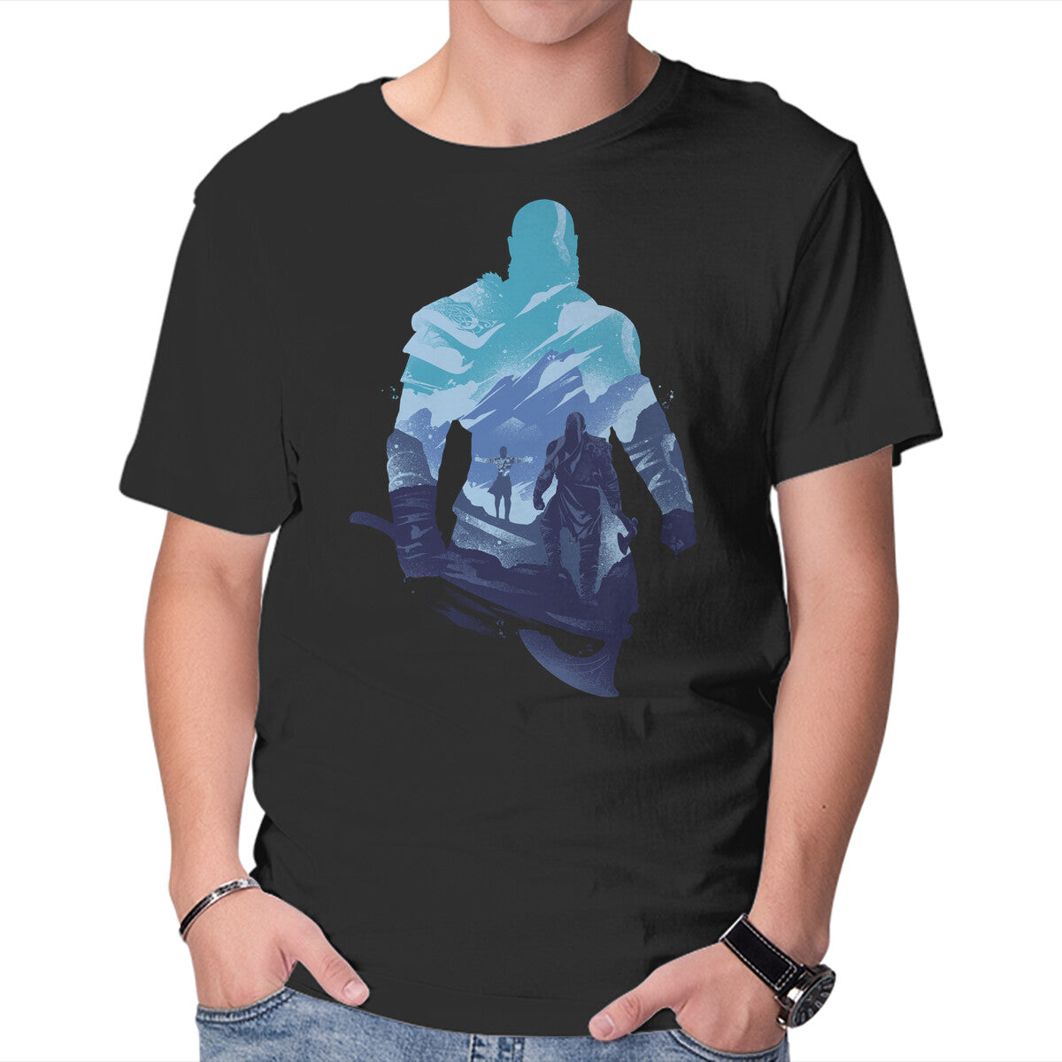 Unisex Crew Neck T-Shirt God Killer Graphic Short Sleeve Casual Tee XL