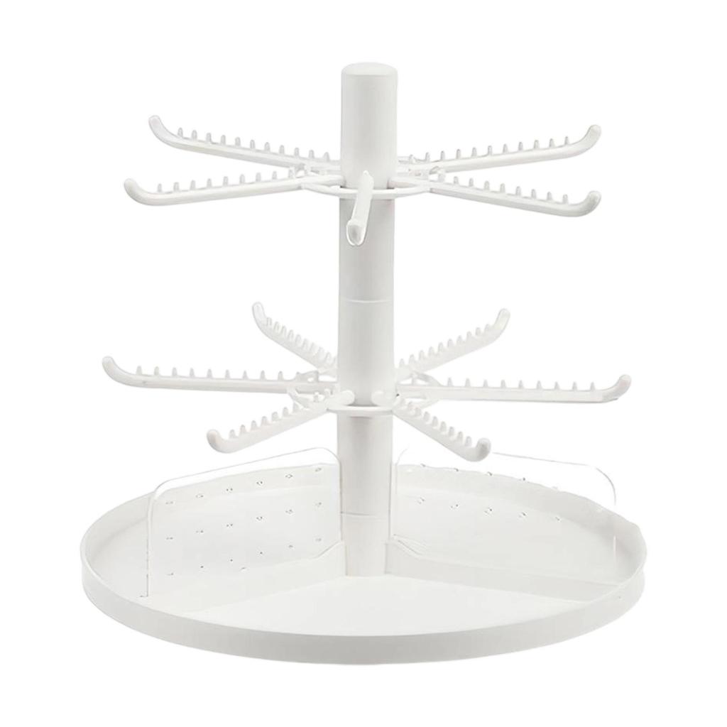 Jewelry Display Stand Hanger with Storage Tray Multifunctional for Hair Accessories Dresser