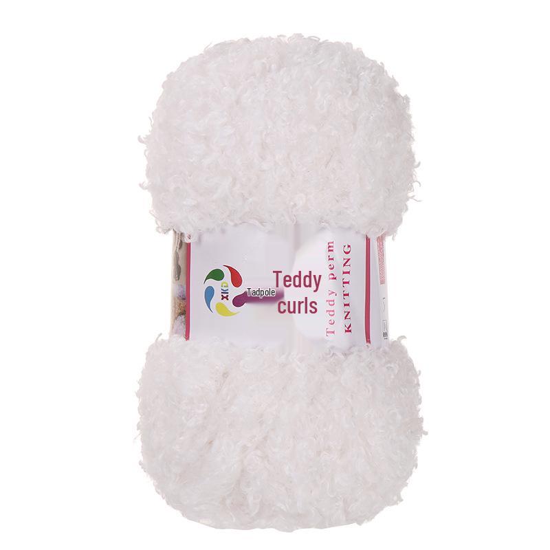 Curly Faux Fur Plush Yarn for DIY Hand-Knitting - Teddy, Doll Accessories, Scarf, Hat, Vest, Thick Coral Fleece