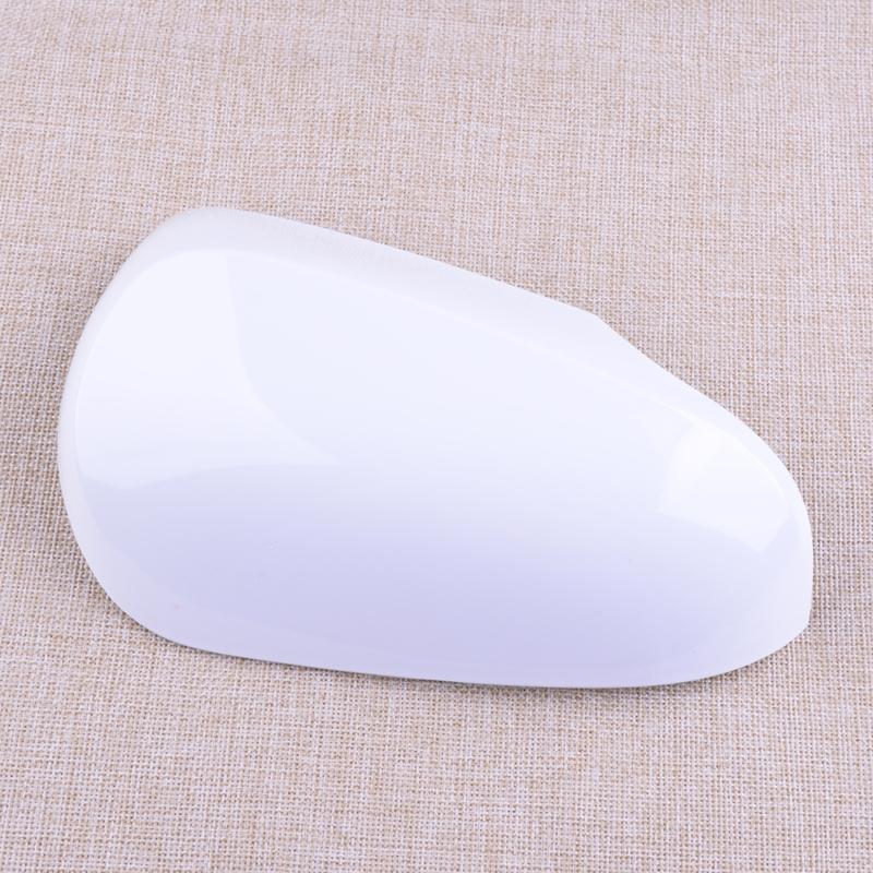 White ABS Plastic Exterior Right Side Door Wing Rear View Mirror Cover Trim Cap Decor Fit for Toyota Prius C 2012 2013 2014-2018