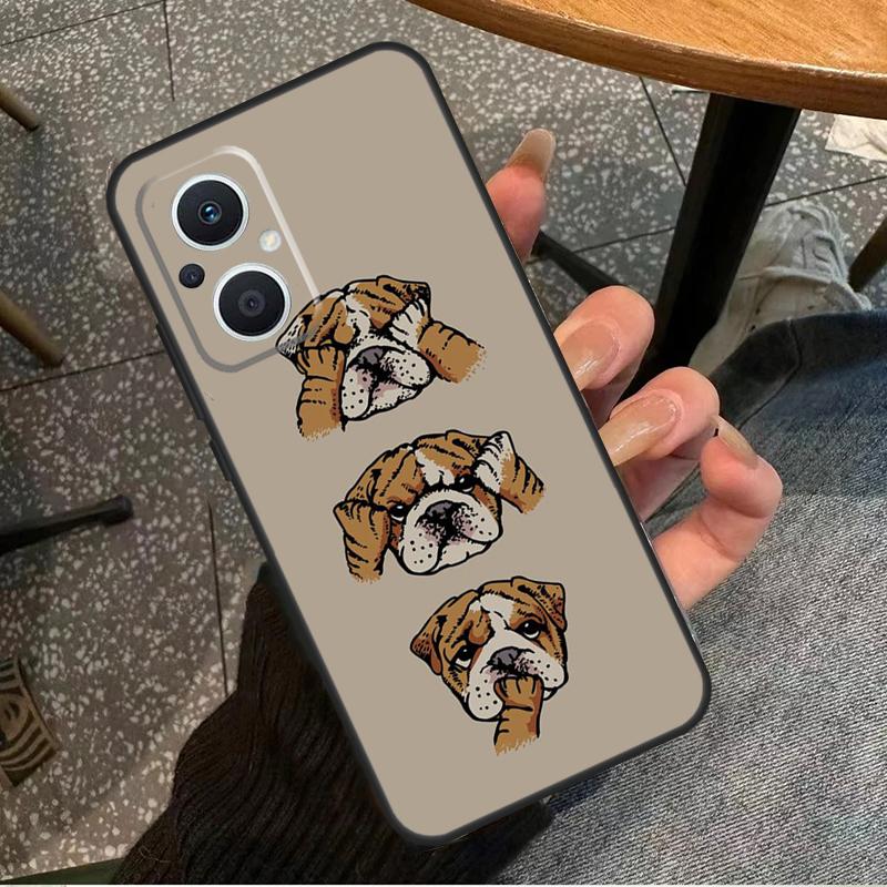 British Bulldog For OPPO Reno 10 11 12 13 14 Pro 7 8 Lite 8T 11F 12F 13F 14F OPPO Find X8 X9 X5 X6 Pro Case