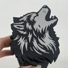 Wolf Head Trailer Hitch Cover for 2" Receivers Howling Wolf Trailer Hitch Tube Cover Dust-Proof Square Mouth Hitch Receiver Cap for Truck Car