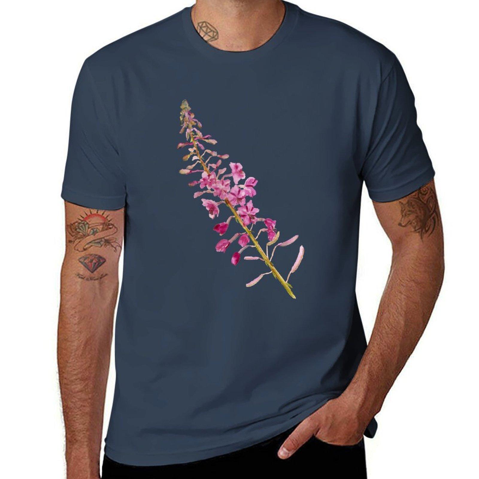Flowers Of Fireweed Tshirt Active Sports Short Sleeve Cotton Shirt S