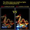 Kyglaring Led Light Set for Lego Spring Festival Auspicious Dragon 2024 Building Blocks, Chinese New Year Dragon Lighting Kit Compatible with Lego