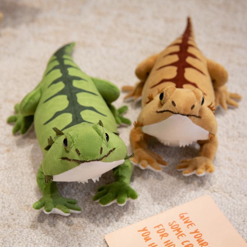 4254Cm Simulation Bartagame Wildtier Plüschtier Grün Braun Langer Schwanz Kissen Dekoration Geschenk für Männer