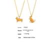 18k Gold-Plated European Style Animal Pendant Necklace – Titanium Steel, Versatile, Fashion Jewelry for Women.