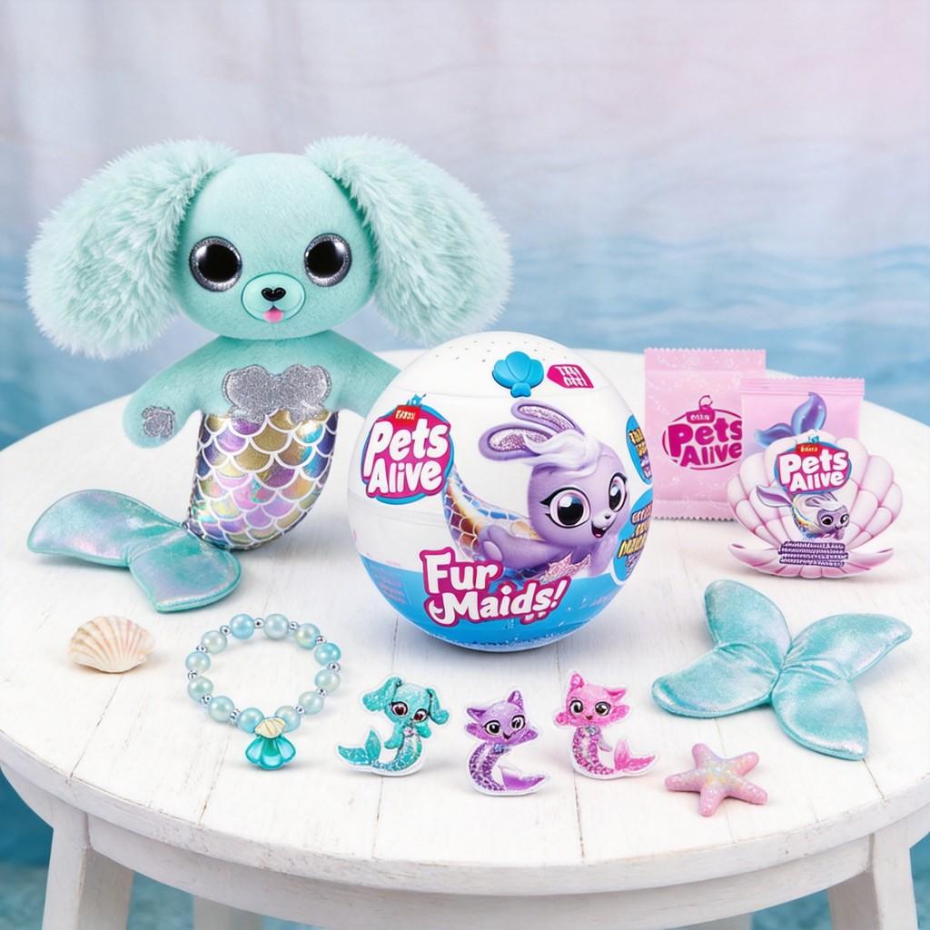 Pet Mermaid Plush Toy With Light And Sound For Kids