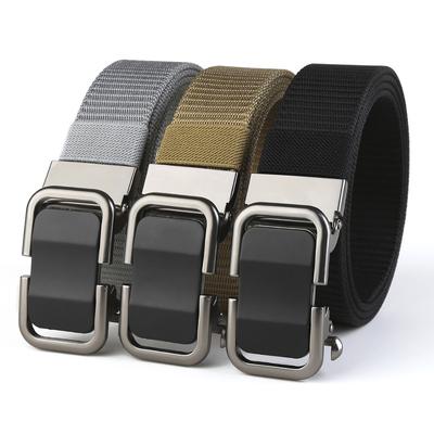 New Toothless Automatic Buckle Belt Nylon Canvas Belt Outdoor Casual Breathable Belt