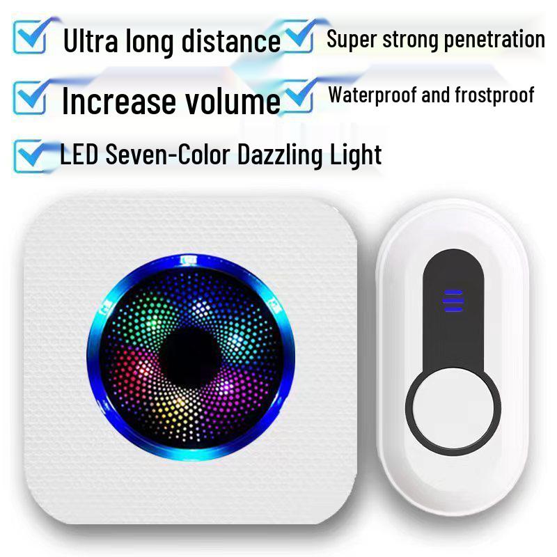 Smart Wireless Long-Range Doorbell with High Volume and Elderly Bedside Call Button