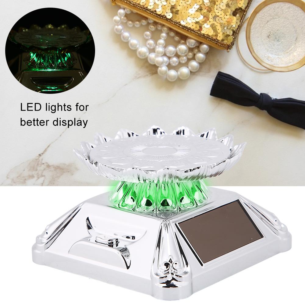 Solar Schaufenster 360 Drehteller Uhr Telefon Schmuck Ring Ausstellungsständer