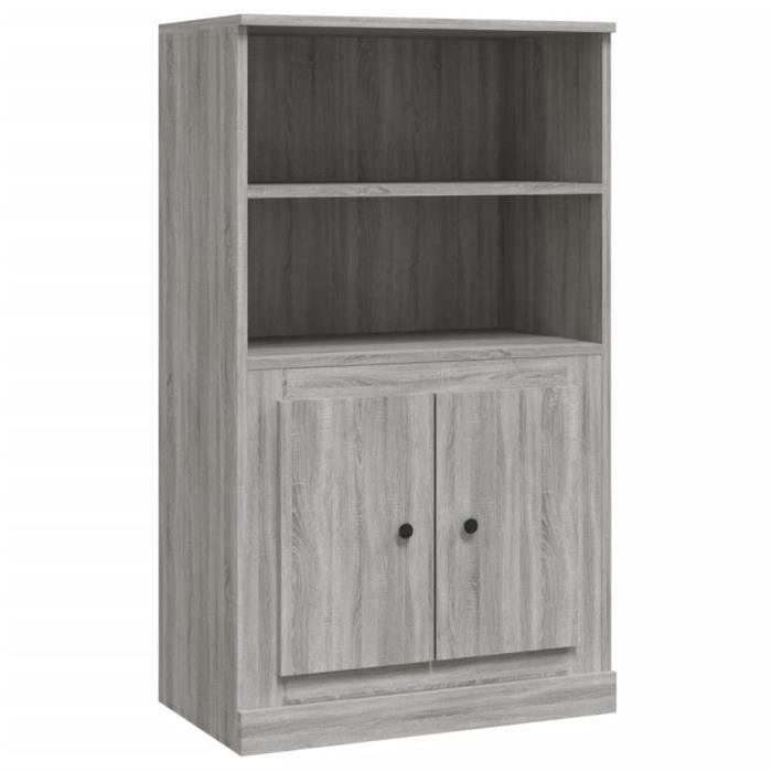 VidaXL Buffet haut sonoma gris 60x35,5x103,5 cm bois d'ingénierie 816318