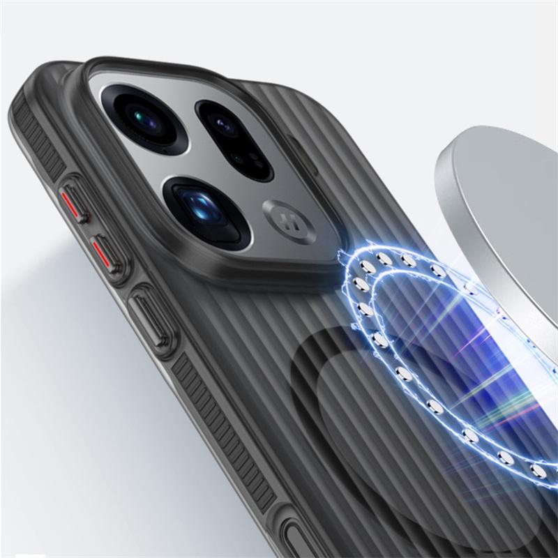 Custodia Magnetica Per Oppo Find X9 Pro 5G Per MagSafe Trasparente Opaca Striscia da Viaggio Sottile Cover Per Find X 9 X9Pro Guscio Rigido