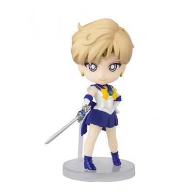 Figurine articulée Figuarts Mini Sailor Moon Super Sailor Uranus - Édition Eternal - Environ 90 mm, peinte en PVC et ABS, BAS60990