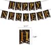 2026 Happy New Year Party Balloon Black Gold New Year Banner 2026 Number Balloons Home Happy 2026 New Year Party Decorations