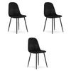 ASTI Chair - Black Velvet X 3