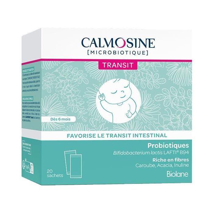 Calmosine Microbiotique Transit Bébé Probiotiques Fibres 20 Sachets