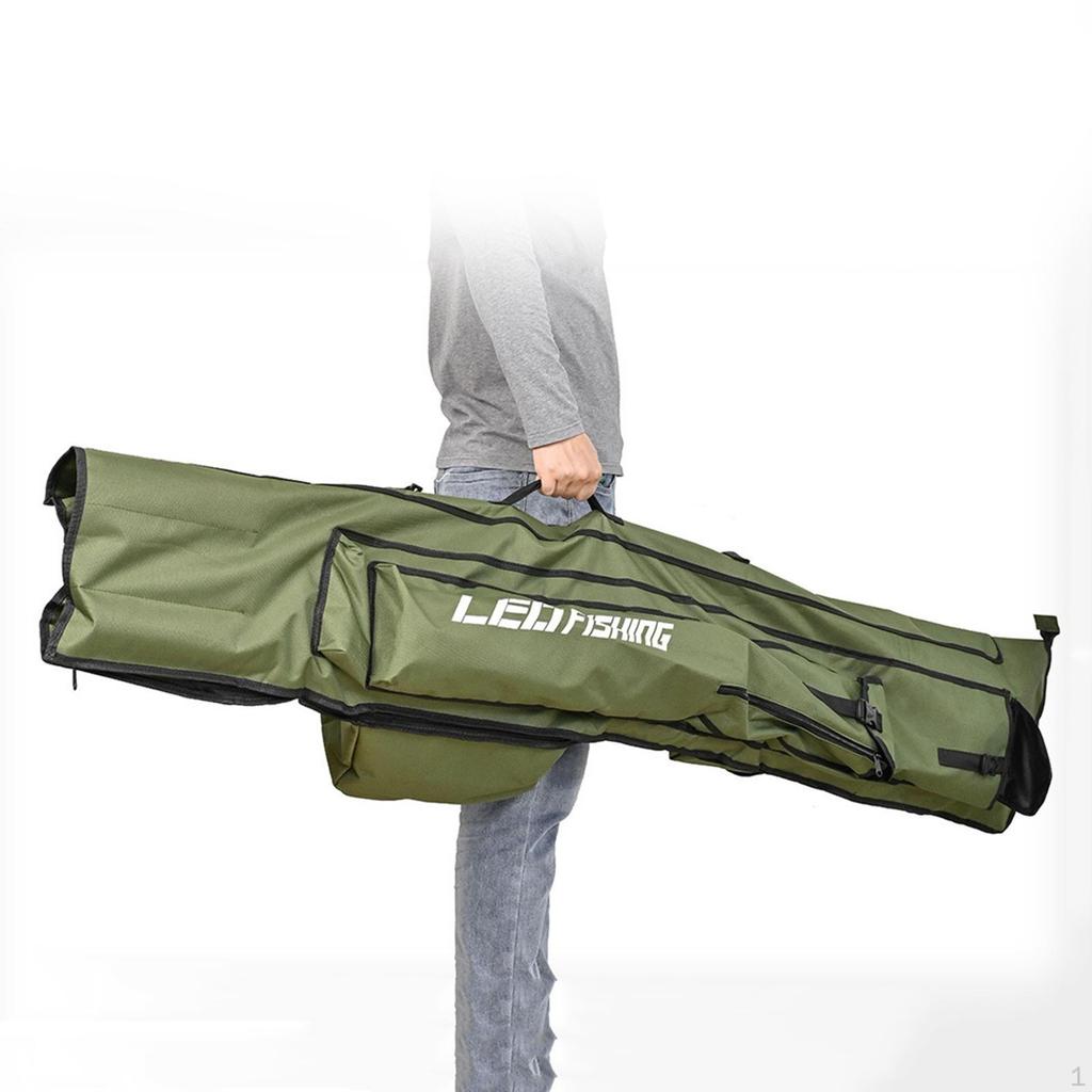 Fishing Bag with Rod Holder Case Holds 6 s Tackle Travel Organizer
