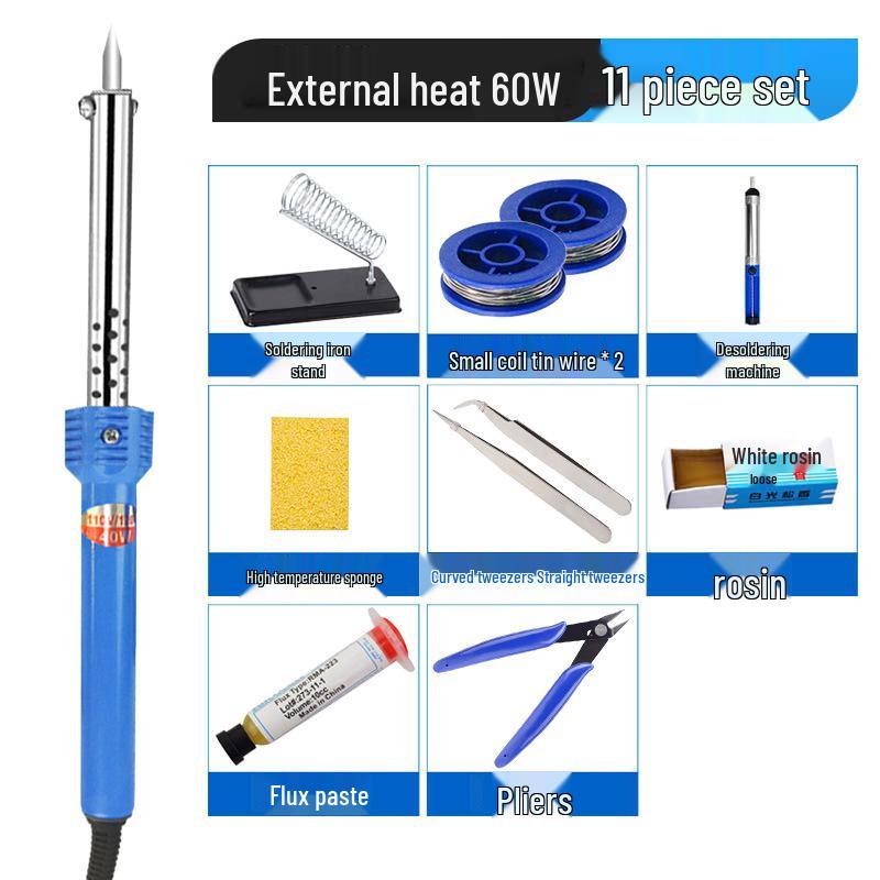 Set Fier de Lipit Electric 40W/60W cu Mâner de Cauciuc Izolat Termic și Unelte, 220V