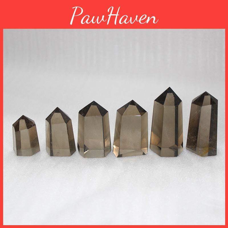 Authentic Natural Smokey Citrine Quartz Obelisk Crystal Wand Point For Spiritual Growth And Healing Home Decor Gift