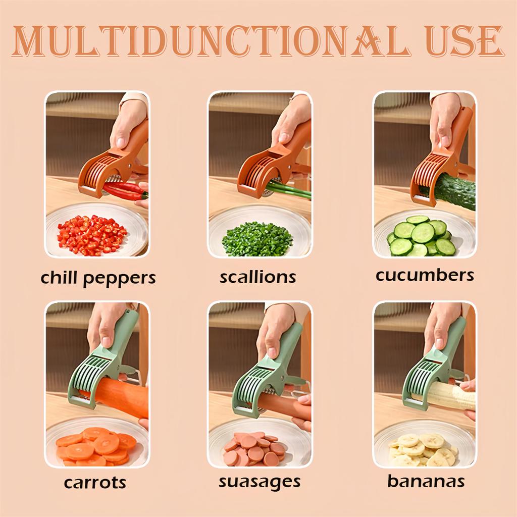 Food Manual , Stainless Steel With Peeler, Multifunctional Banana For Even , Easy Kitchen Gadget