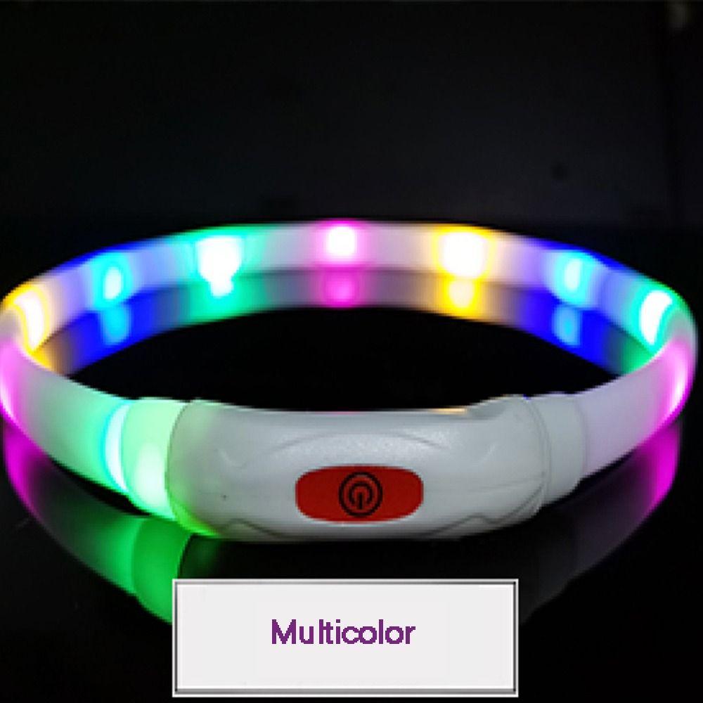 Leichte Welpen Krawatte Sicherheitszubehör USB wiederaufladbare nachtleuchtende Gurt Hundehalsbänder Haustier Glow Halskette