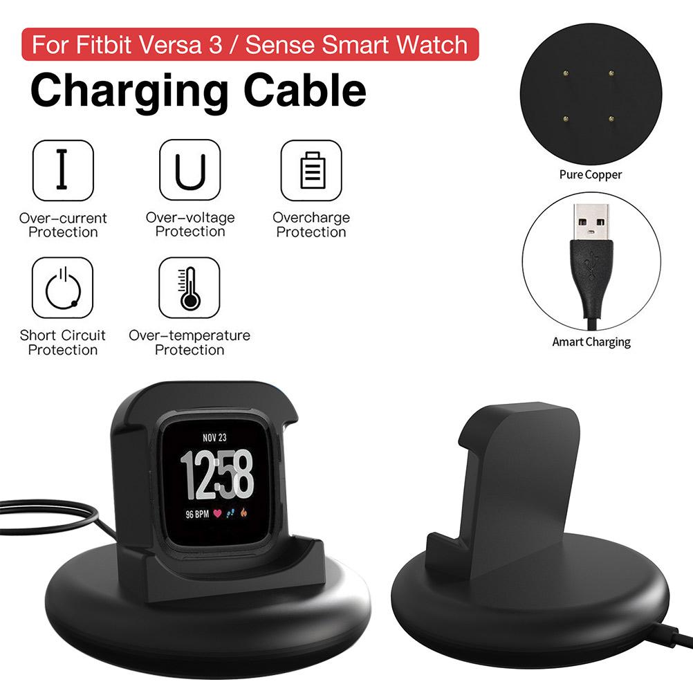 Charging Dock Compatible Or Fitbit Versa3 Sense Smart Watch Charger Base Station Portable Replacement Charging Dock