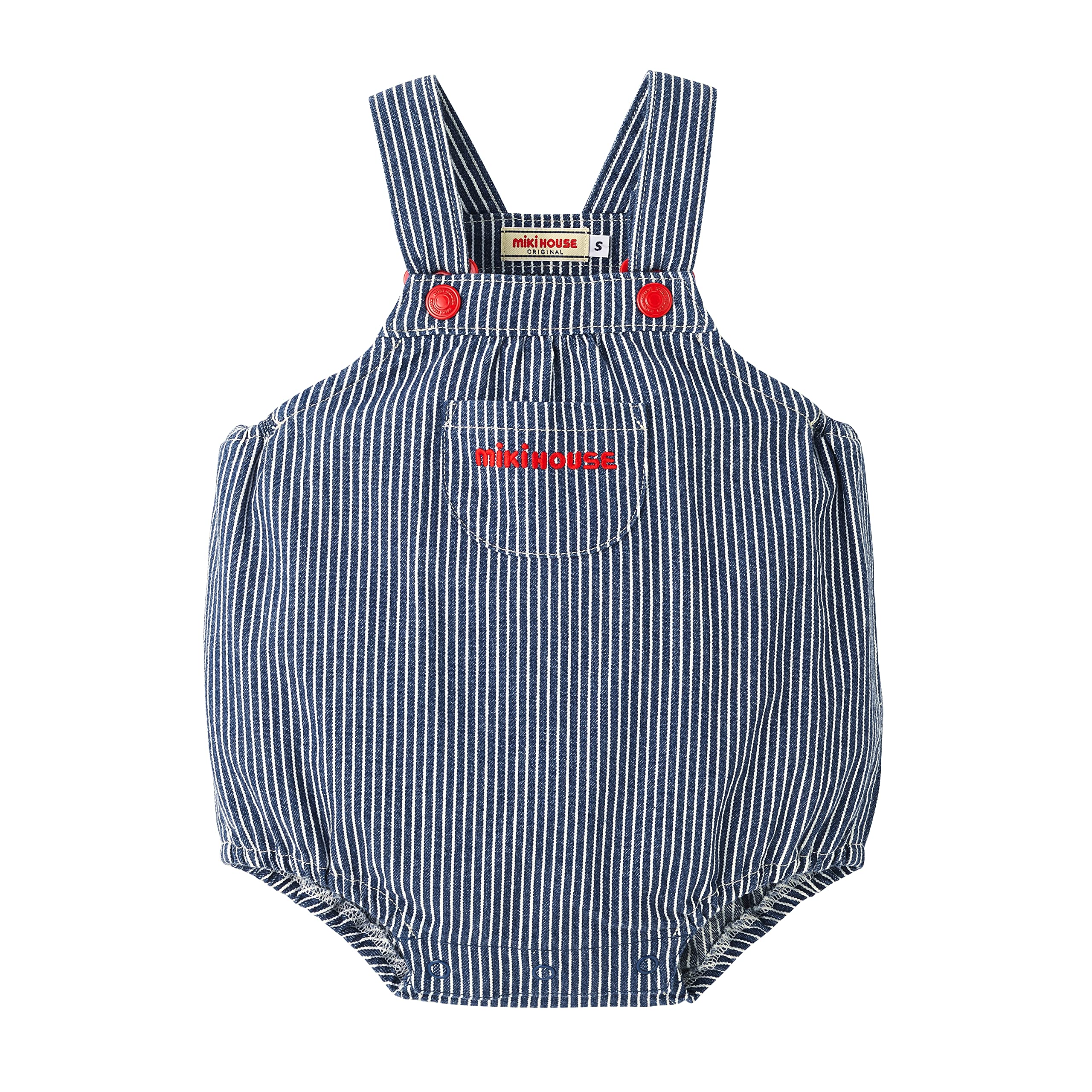 

Made in Baby S Navy x White [Miki House] Rompers, Overalls, Logo, Plain, Japan, Boys, Girls, Baby, Kids, Clothes, Infant, Children s Clothes,