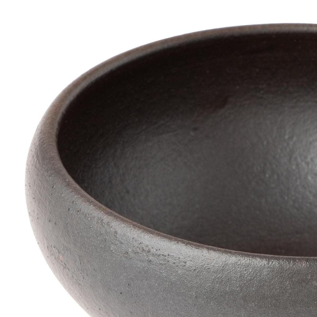 Marui Seito Shigaraki Ware Hechimon Bowl, Small, Approx. 13cm Diameter, Hana Wabi, Black, MR-3-4274