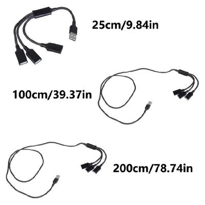 Highly Speed USB2.0 Hub MultiSocket USB Splitter Cable for Seamlessly Connection of Multiple Peripherals Devices