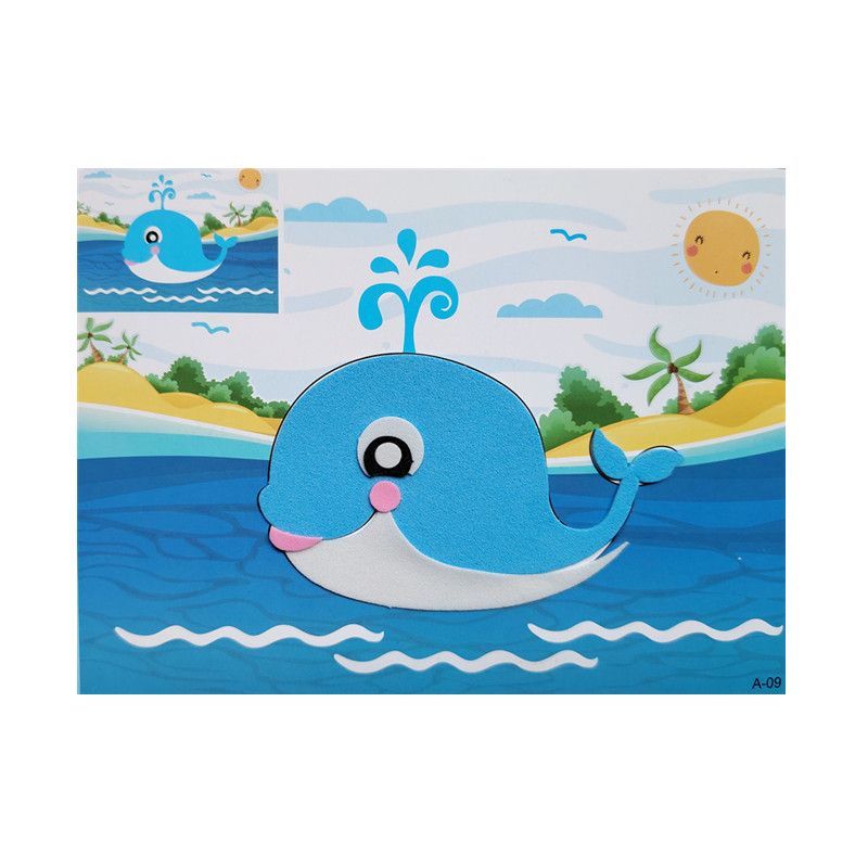 10 Piece 3D Stickers Eva Cartoon Diy Craft Materials Educational Learning Stickers Puzzle Traffic Car Toy Painting Handicraft