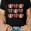1pc Valentine'S Day Cute Cupid Print T-Shirt for Women, Casual Crew Neck Short Sleeve Knit 100% Cotton Tee, Breathable Loose Fit