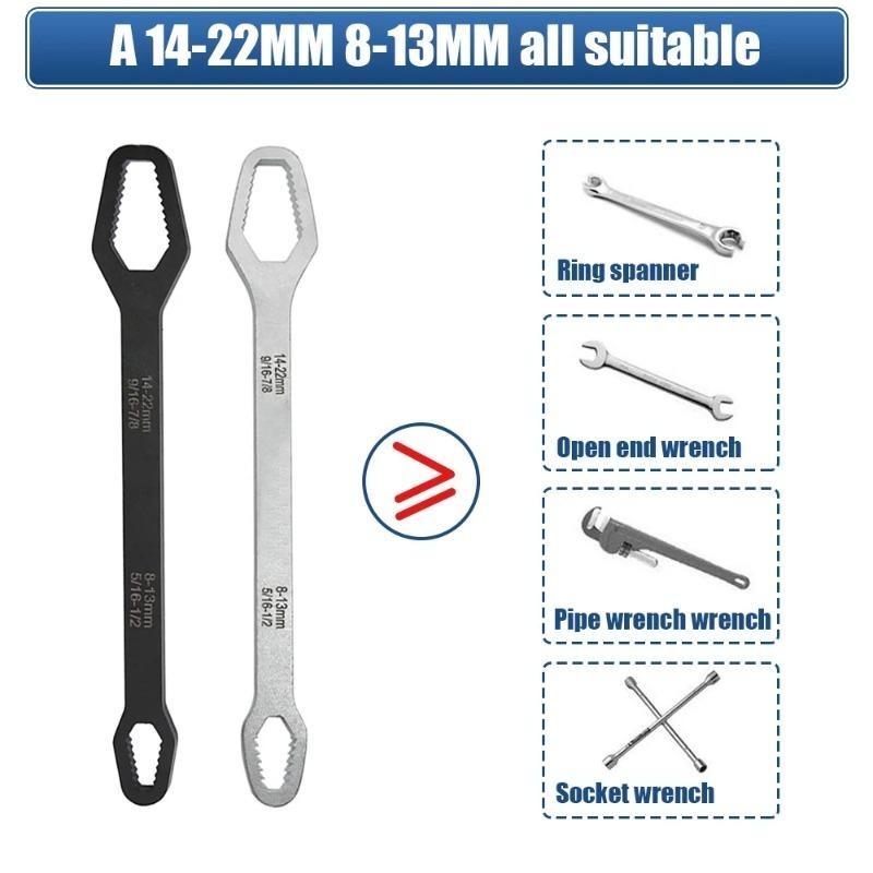 8~17mm/16mm/23mm/24mm Universal Torx Wrench Self-tightening Adjustable Glasses Wrench Board Double-head Torx Spanner Hand Tools for Factory