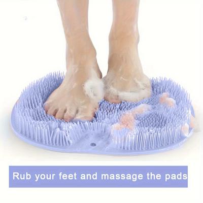 1pc Non-Slip Shower Foot Scrubber Massager with Exfoliation Cushion - Improves Circulation and Cleans Feet - Bathroom Accessories
