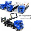 Children's Construction Vehicle Toy Set: Tow, Tanker, Lift, Dump, and Flatbed Trucks