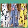 Elegante Abito Lungo Maxi Bohemia Senza Maniche da Donna per Feste Estive in Spiaggia in Taglie Forti