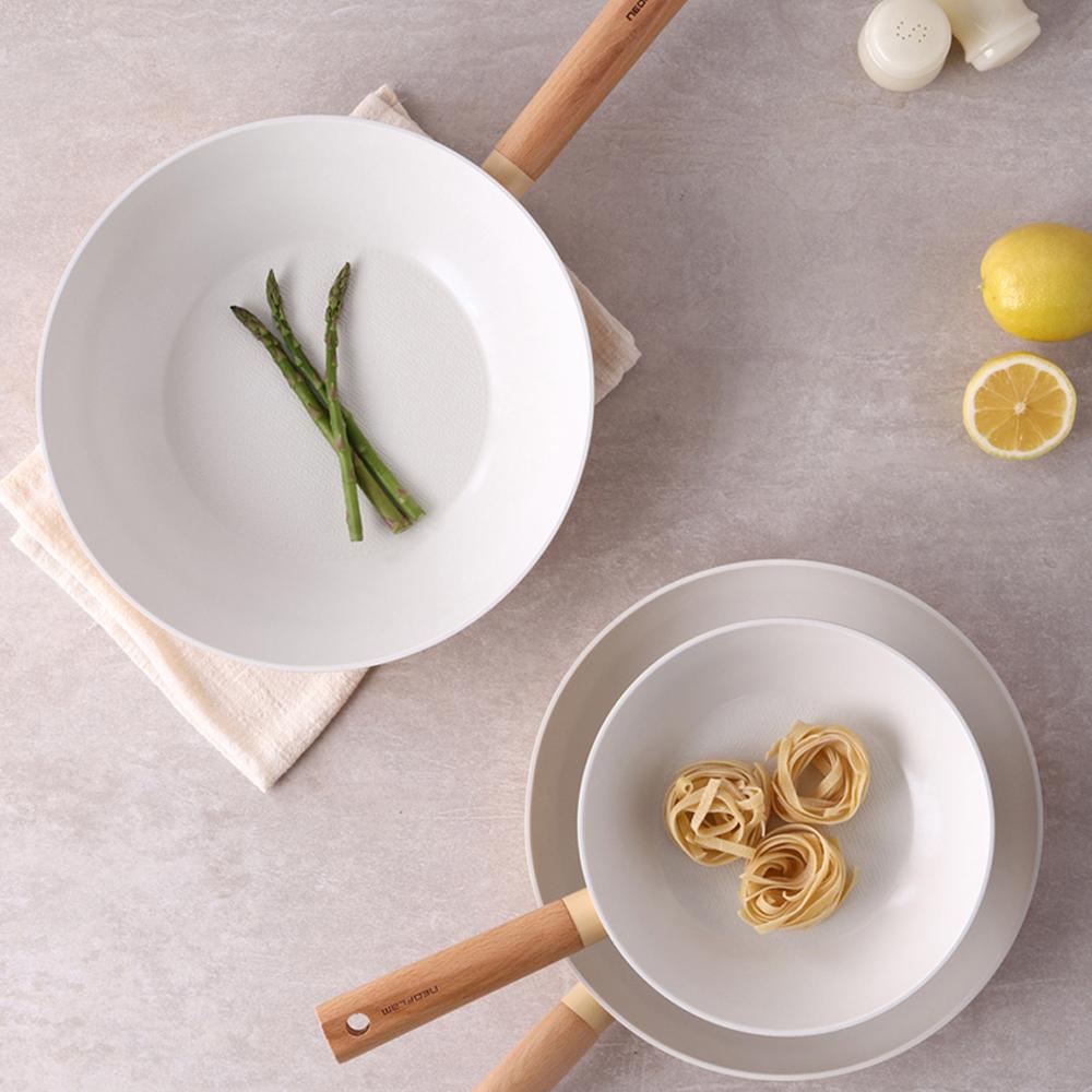 NeoFlam Maze Intellimosaic Induction Frying Pan & Wok (20cm, 26cm 28cm) No PFAS Beige