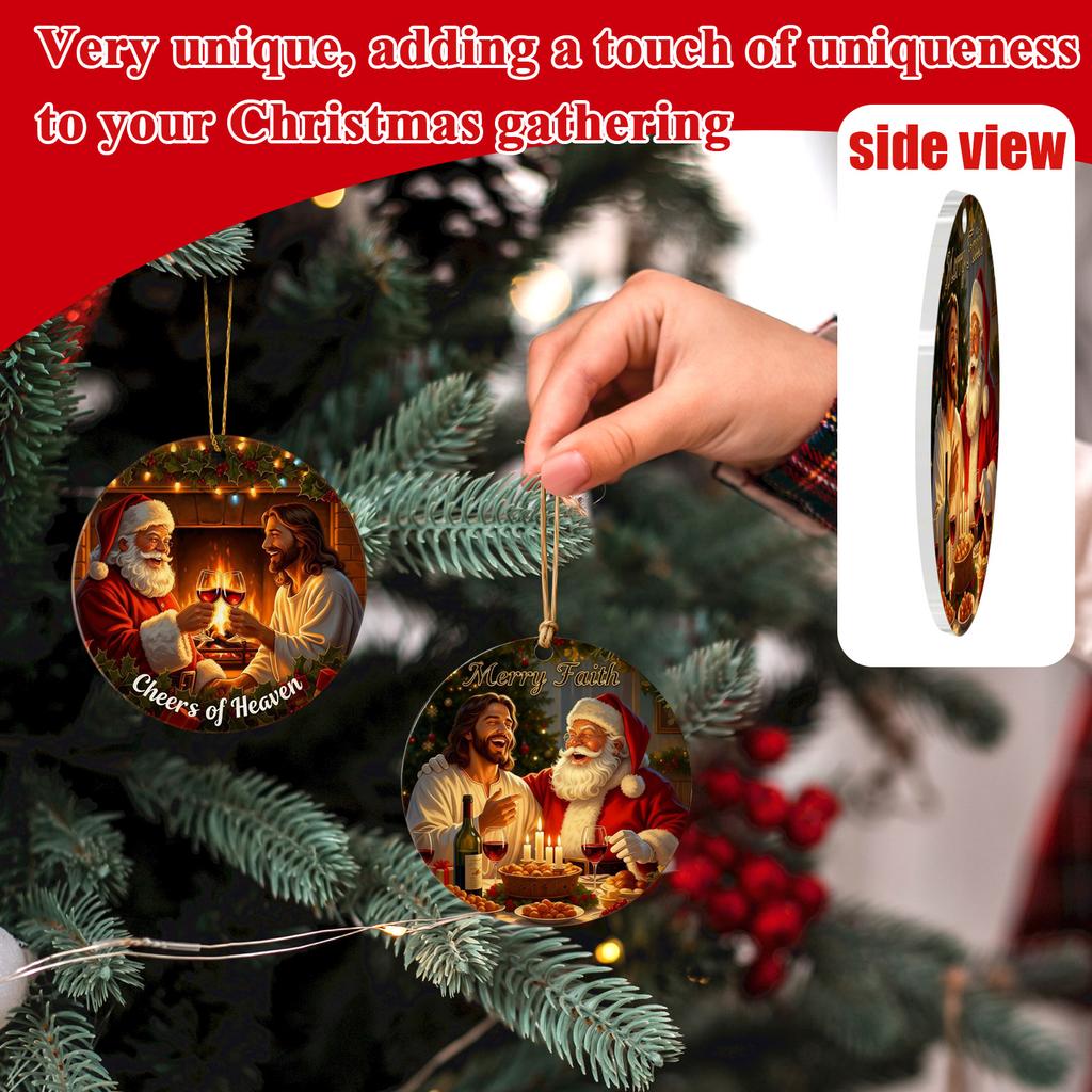 2D Weihnachtsdekorationsanhänger Weihnachtsbaumetikett Themenparty Bastelarbeiten Ornament