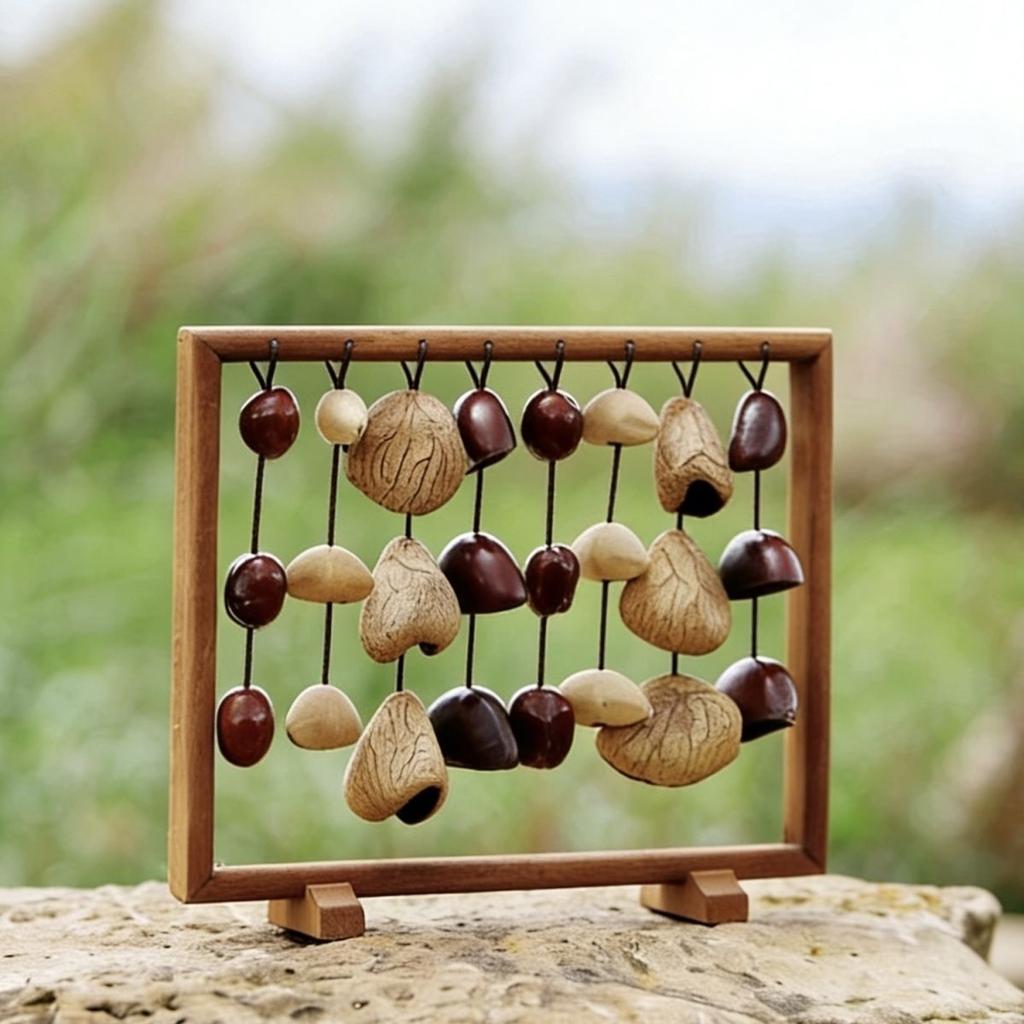 Bundle Arrangement Bell Rattle Healing Musical Instrument Fruit Wind Chimes Handmade Indonesian Water Play Sound Ornament