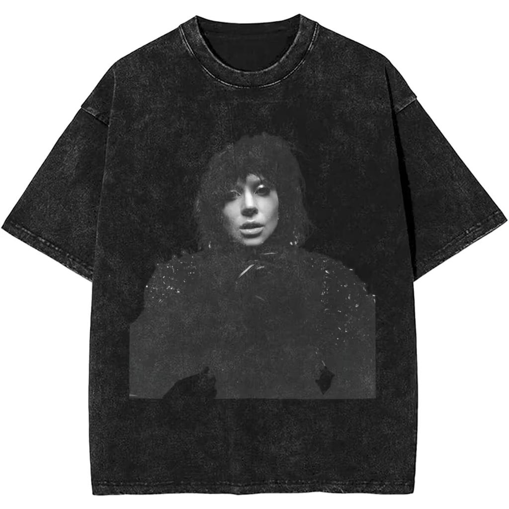 Fashion Summer retro water wash vintage T-shirt Mayhem album fun top T-shirt casual men's and women's clothing