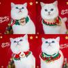 Christmas Crochet Pet Scarf Adjustable Santa Claus Pet Puppy Collar Navidad New Year Gift Kitten Neckerchief Pet Accessories