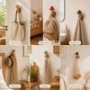 4PCS Wooden Mushroom Wall Hooks Set | Handmade Beech Wood Decorative Coat Hooks for Bathroom, Bedroom & Entryway