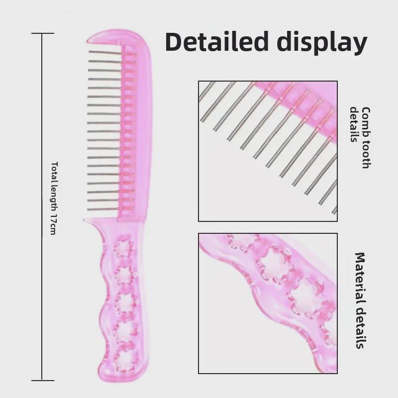 "Perückenpflegeset: Sleek Stahlzahnkamm und Anti-Frizz-Flüssigkeit"