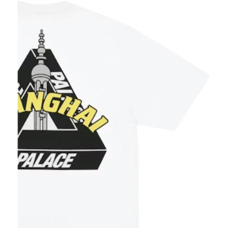 Palace Shanghai Tri-Ferg T-Shirt White Unisex Tops P30TS499