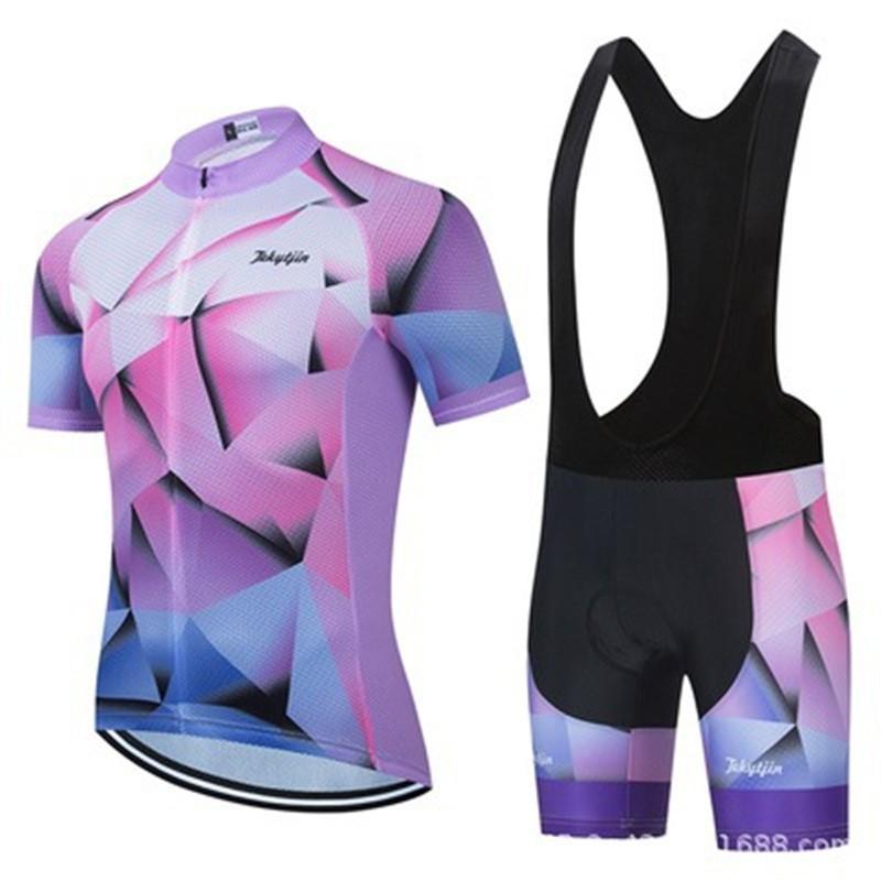 Cycling Clothes Short-sleeved Bicycles Men Women Quick-drying Breathable Mountain Bike Silicone Jacket Shorts Braces