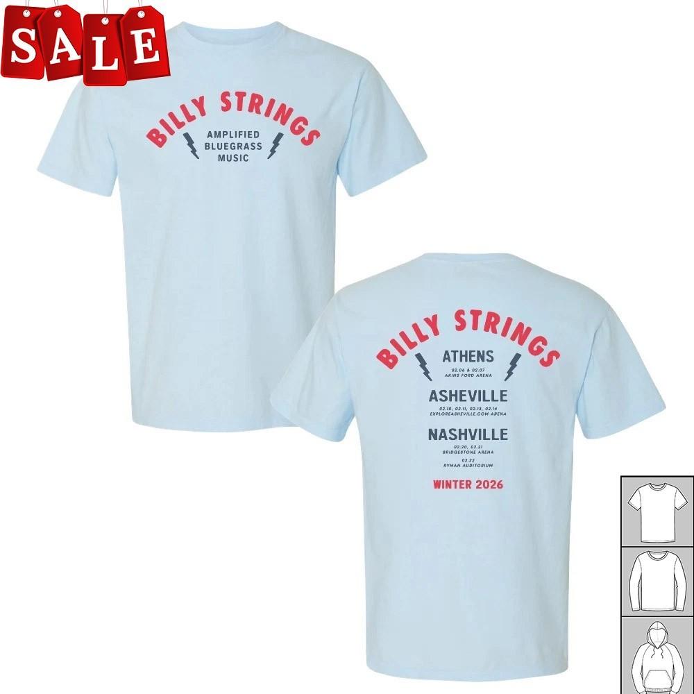 New Popular Billy Strings Winter Tour 2026 Cotton Unisex S-235XL T-Shirt NH541 L