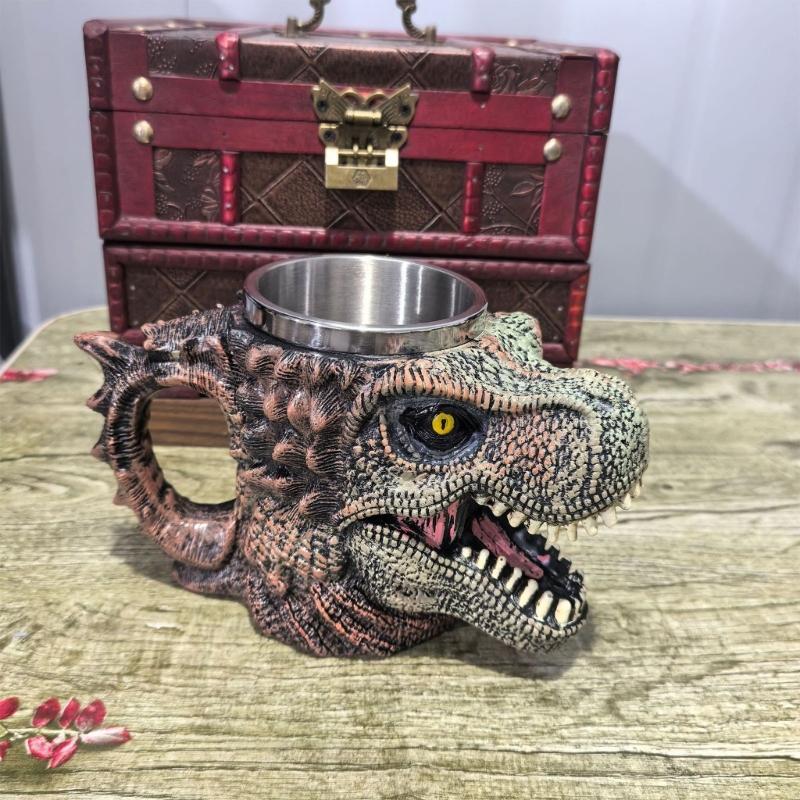 Unique Dinosaur Themed Cup With Bright Color Easy Cleaning Dinosaur Drinking Cup Ideal For Home Office Storage