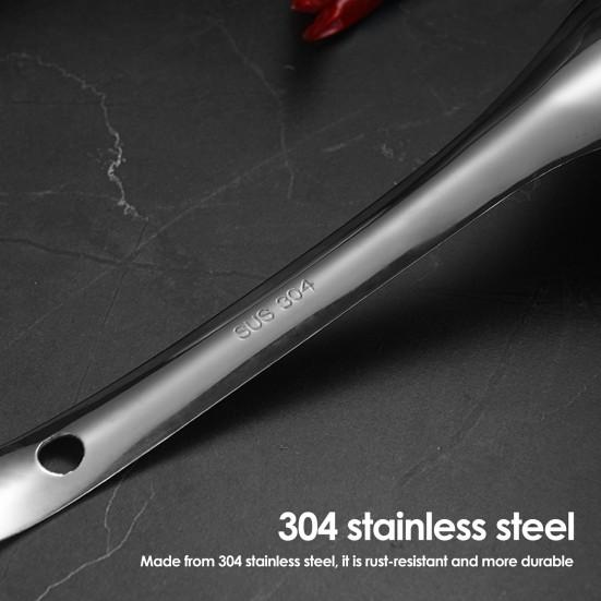 Stainless Steel Large Serving Spoon Thickened Deep Dinner Spoons for Soup Rice Mirror Polished Kitchen Utensil for Home Restaurant Buffet