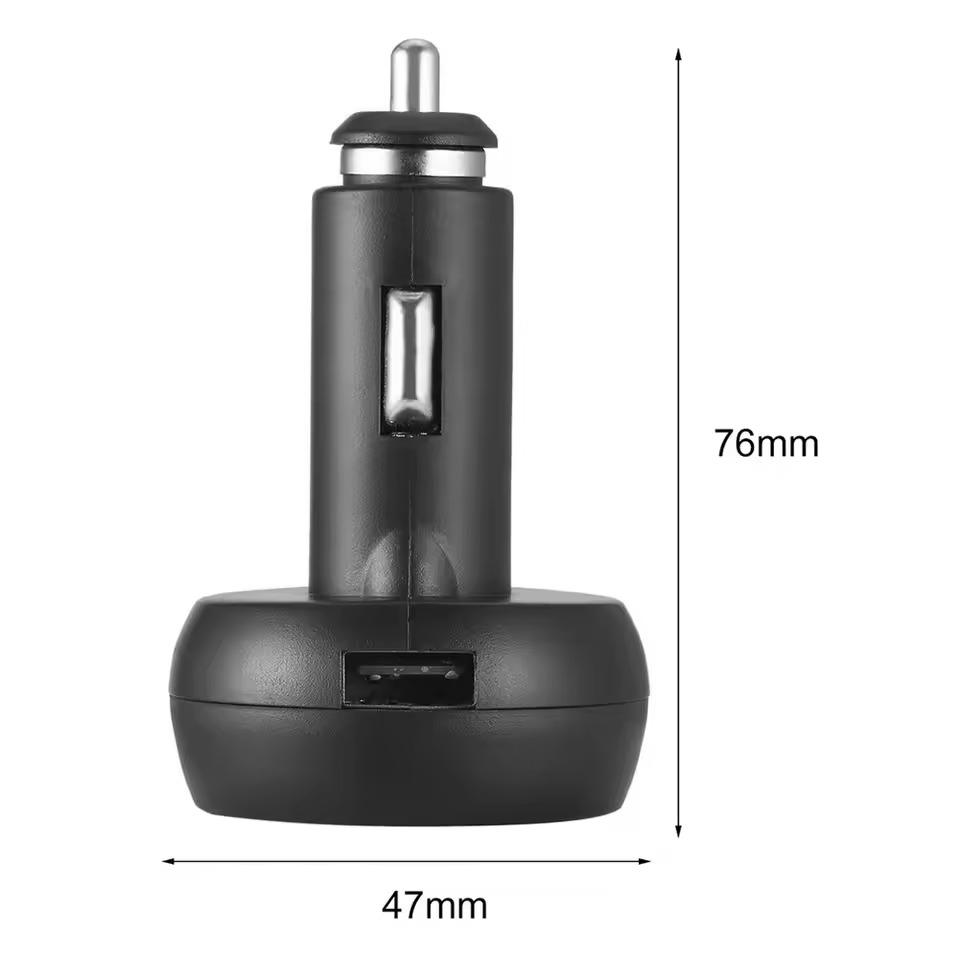 3 In 1 DC 12V/24V LED Digital Meter Display USB Car Charger Voltmeter Thermometer Car Battery Monitor LED Digital Dual Display