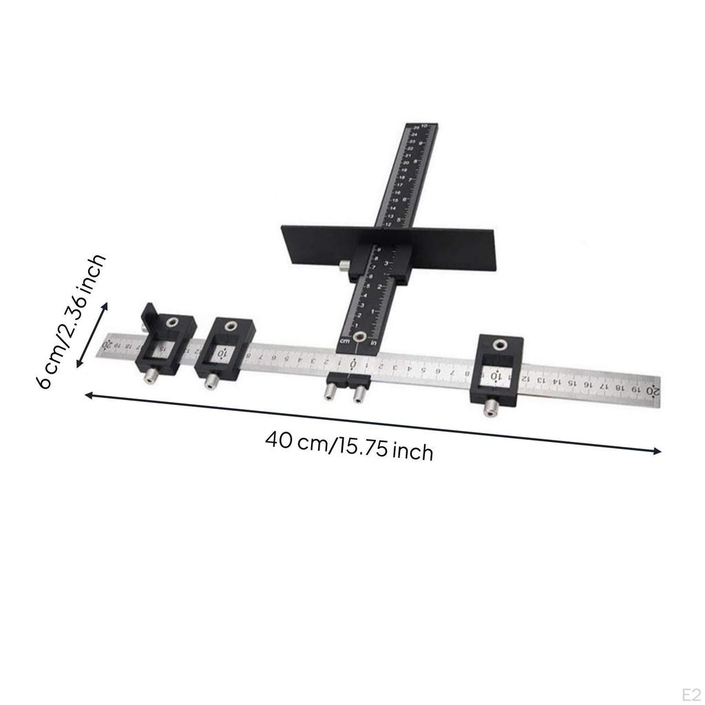 Cabinet Hardware Jig Adjustable Handle HighPrecision Drill Guide Template for
